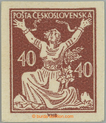 263580 -  Pof.154N II., 40h brown imperforated, type II.; mint never 