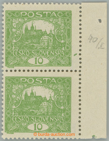 263585 -  Pof.6B, 10h zelená s HZ 11¾, pravá krajová svislá 2-p