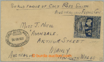 263599 - 1920 airmail letter with stamp FIRST AERIAL POST, official i