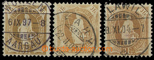 26360 - 1882 Standing Helvetia  Mi.64XA + 64YC + 64YD, c.v.. 105 MiM