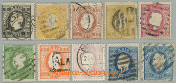 263638 - 1870-1876 Mi.34-43, Luis 5-150R; value 80R thin place in mar