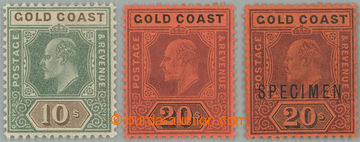 263658 - 1902 SG.47, 48, Edward VII., values 10Sh and 20Sh; very fine