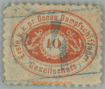 263659 - 1868-1870 DDSG /ANK.4, 10Kr red, very fine with frame deck b