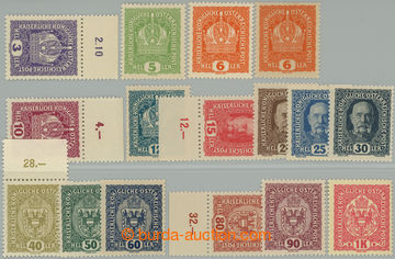 263681 - 1918 POSTAGE STAMPS / MALÝ FORMÁT / Mi.183-199, Austrian i