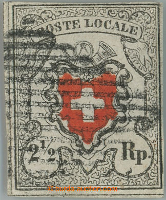 263691 - 1850 Mi.6, Poste Locale 2½Rp červená / černá, kříž s