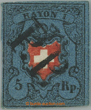 263694 - 1850 Mi.7II, Rayon I, 5Rp modrá, velmi pěkný kus, zk. Bok