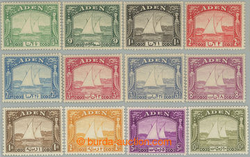 263702 - 1937 SG.1-12, Lodě Dhow ½a - 10Rs, vč. vzácné 11a; bezv