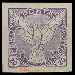 26371 - 1918 Falcon in Flight (issue), unissued 20h in violet color,