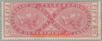 263716 - 1869 SG.T20, Victoria, Telegraph 50Rp rose, DIE II; very fin