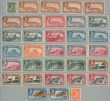 263734 - 1938 SG.121-131, George VI. Motives ½P - £1, incl. variant