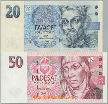 263746 - 1994, 1997 Ba.CZ10a, CZ17, comp. of 2 bankovek: 20CZK 1994, 