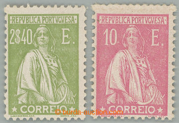 263749 - 1920 Mi.239, 237, Ceres 2.40E světle olivová a 10E růžov