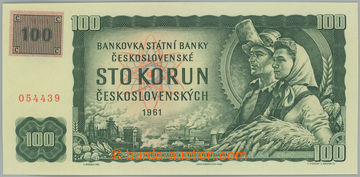 263757 - 1993 Ba.CZ1Ab2, 100Kčs 1961 s nalepeným kolkem, II. vydán