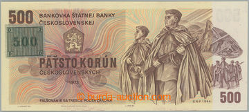 263759 - 1993 Ba.CZ2, 500Kčs 1973 s nalepeným kolkem, série Z69; b