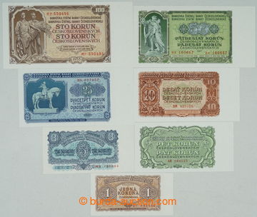 263772 - 1953 Ba.86-92, sestava 7ks bankovek 1 - 100Kčs 1953, komple