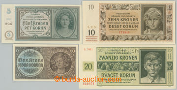 263803 - 1940-1942 Ba.30, 31, 37b, 40a, comp. 4 pcs of bankovek: 1 Ko