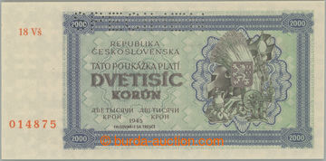 264236 - 1945 Ba.69b, 2000K 1945, série 18 Vš, perforace SPECIMEN; 