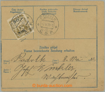 264542 - 1920 ORAVA - DOPLATNÍ / větší díl balíkové průvodky 