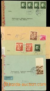 26490 - 1942 - 43 comp. 5 pcs of letters sent to Bohemia-Moravia, fr