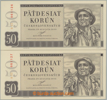 265180 - 1950 ČÍSELNÁ POSTUPKA / Ba.85b, 50Kčs 1950, II. vydání