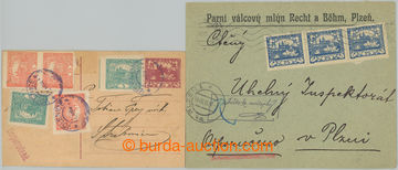 265431 - 1919-1920 comp. 2 pcs of entires sent in/at II. postal rate 