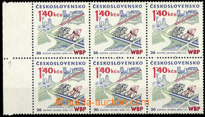 26563 - 1977 Pof.2249,  block of 6 with L margin and omitted perfora