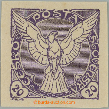 265757 - 1918 Pof.NV5N, nevydaná Sokol v letu 20h fialová; bez stop