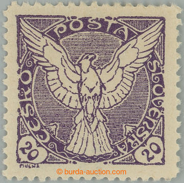 265765 - 1918 Pof.NV5N, unissued Falcon in Flight (issue) 20h violet 