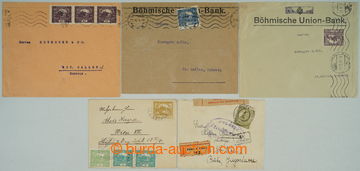 265905 - 1920 sestava 5ks celistvostí adresovaných do ciziny, 1x R-