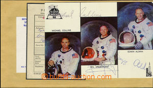 26614 - 1969 USA  color postcard with autographs astronauts Apolla 1