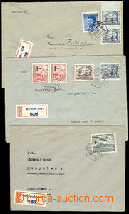 26630 - 1950 3 ks R-dopisů vyfr. přetiskovými Let. zn., Pof.L29, 