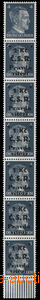 26649 - 1945 Chebský přetisk  svislá 7 páska s dolním okrajem n