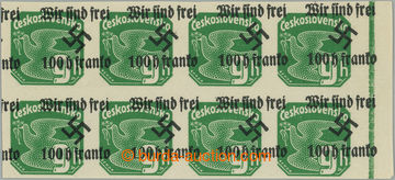 266653 - 1938 RUMBURG / Mi.30VV,novinová 100H/9H zelená, vodorovný