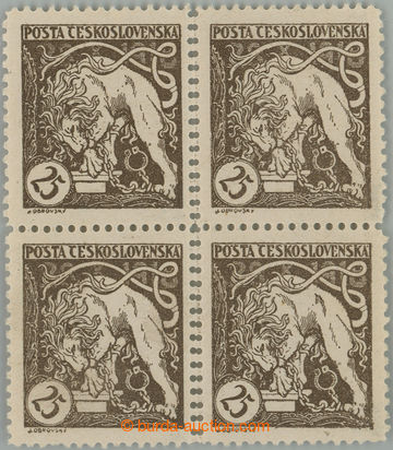 267080 -  Pof.28C VV, Lev trhající okovy 25h hnědá ve 4-bloku, up