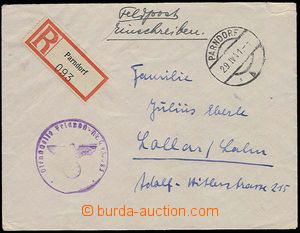 26735 - 1941 Reg letter field post, CDS Parndorf 29.IV.41, on revers