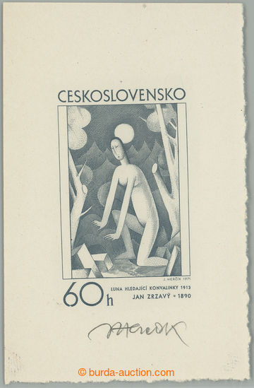 267453 - 1971 ZT  Pof.1871, Grafika - Zrzavý 60h, zkusmý otisk neho
