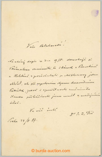 267566 - 1887 PÍČ Josef Ladislav (1847-1911), významný český hi
