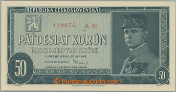 267719 - 1948 Ba.81b, 50Kčs 1948, série A40, perforace 3 malé dír