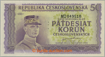 267720 - 1945 Ba.73, 50Kčs b.l. (1945), série MD, perforace 3 malé