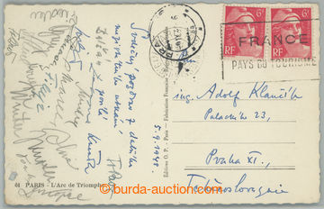 267794 - 1948 ATLETIKA / ZÁTOPEK / pohlednice zaslaná z lehkoatleti