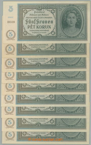 267844 - 1940 Ba.31, 5K b.l. (1940), série H038, perforace SPECIMEN;