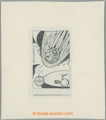 267919 - 1984 PLATE PROOF  Pof.2642, Intercosmos 5Kčs, proof master 