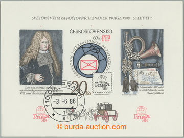 267947 - 1986 Pof.A2747B, nezoubkovaný aršík 60 let FIP, I. typ, D