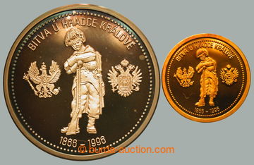 268006 - 1996 BITVA U HRADCE KRÁLOVÉ / Au+Ag medaile, Au 0.585, 20m