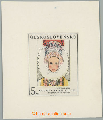 268023 - 1989 NEPŘIJATÝ NÁVRH / Art - A. Strnadel, Girl in costume