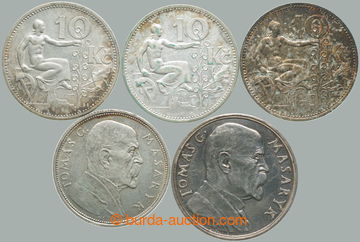 268079 - 1928-1935 ČSR I. / 10 koruna 1928, 1930, 1931, 1932 + Ag me