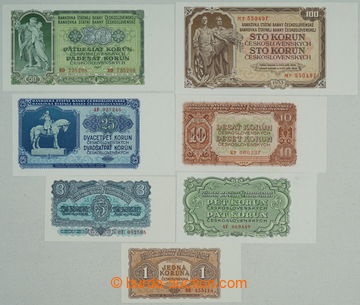 268167 - 1953 Ba.86-92, sestava 7ks bankovek 1 - 100Kčs 1953, komple