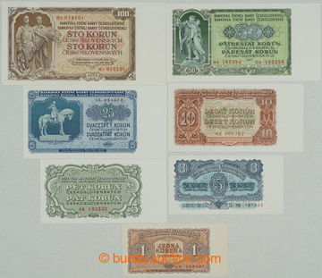 268168 - 1953 Ba.86-92, sestava 7ks bankovek 1 - 100Kčs 1953, komple