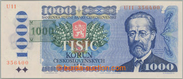 268170 - 1993 Ba.CZ3b, 1000Kčs 1985 s tištěným kolkem, série U11