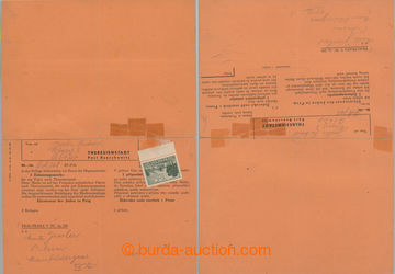 268244 - 1945 OZZ1h + OZZ2, oba díly dvojitého formuláře v oranž